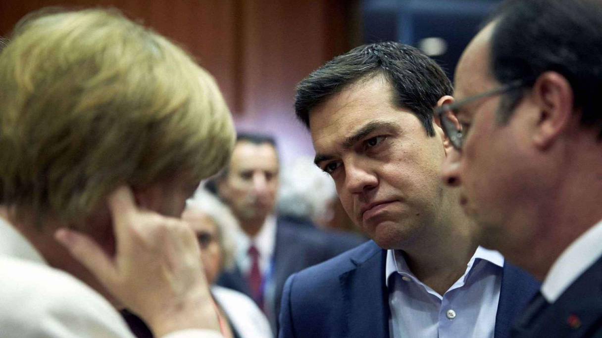Le sort de la Grèce s'est joué en partie entre la chancelière allemande Angela Merkel, le Premier ministre grec Alexis Tsipras et le président français François Hollande (de g. à d.).
