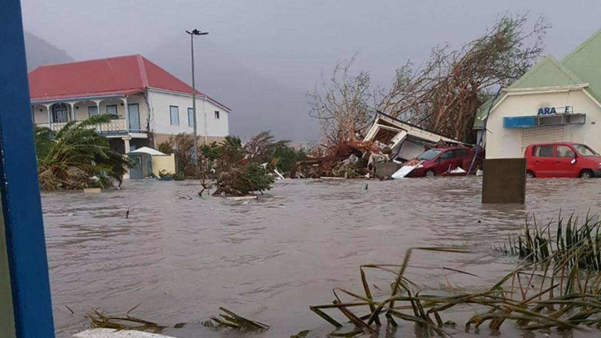 A Saint-Martin, de nombreuses maisons ont souffert du passage de l'ouragan Irma. 

