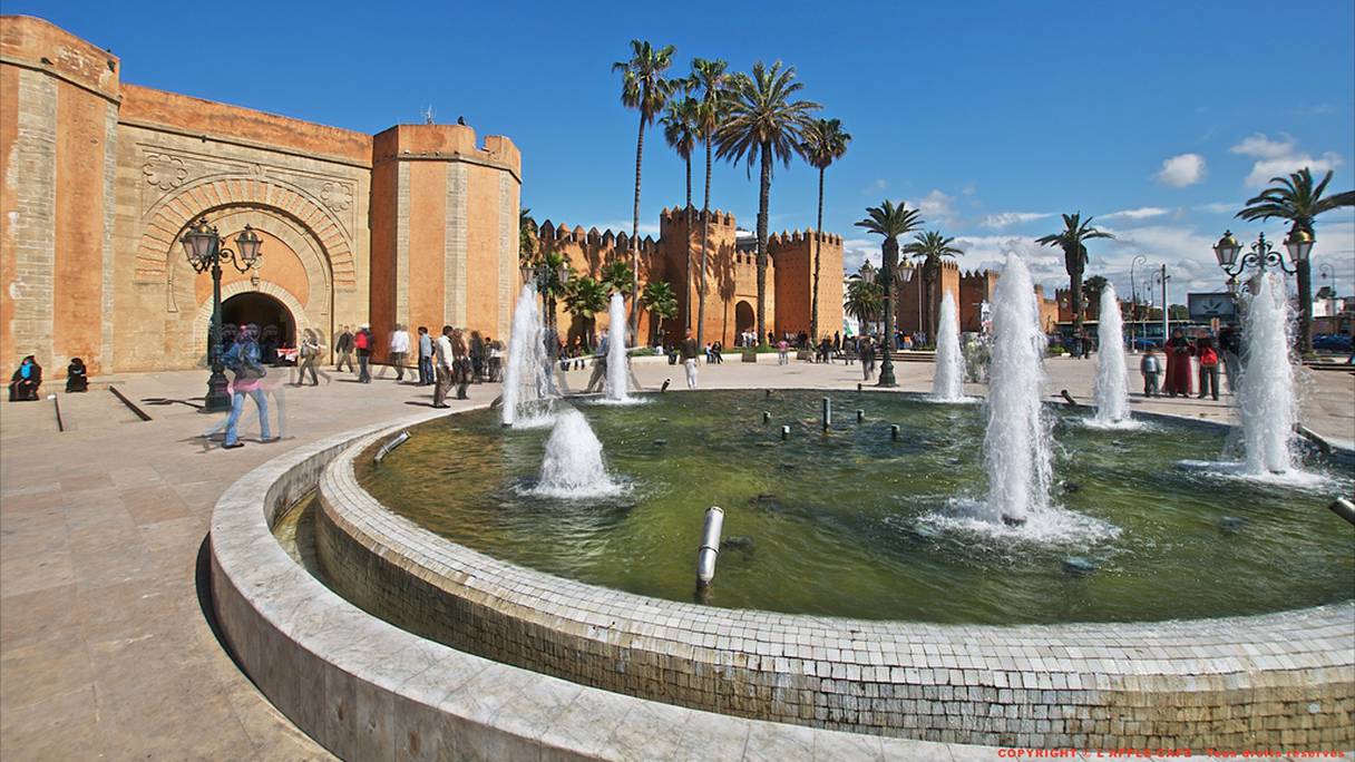 Une vue de la place Bab El Had à Rabat.
