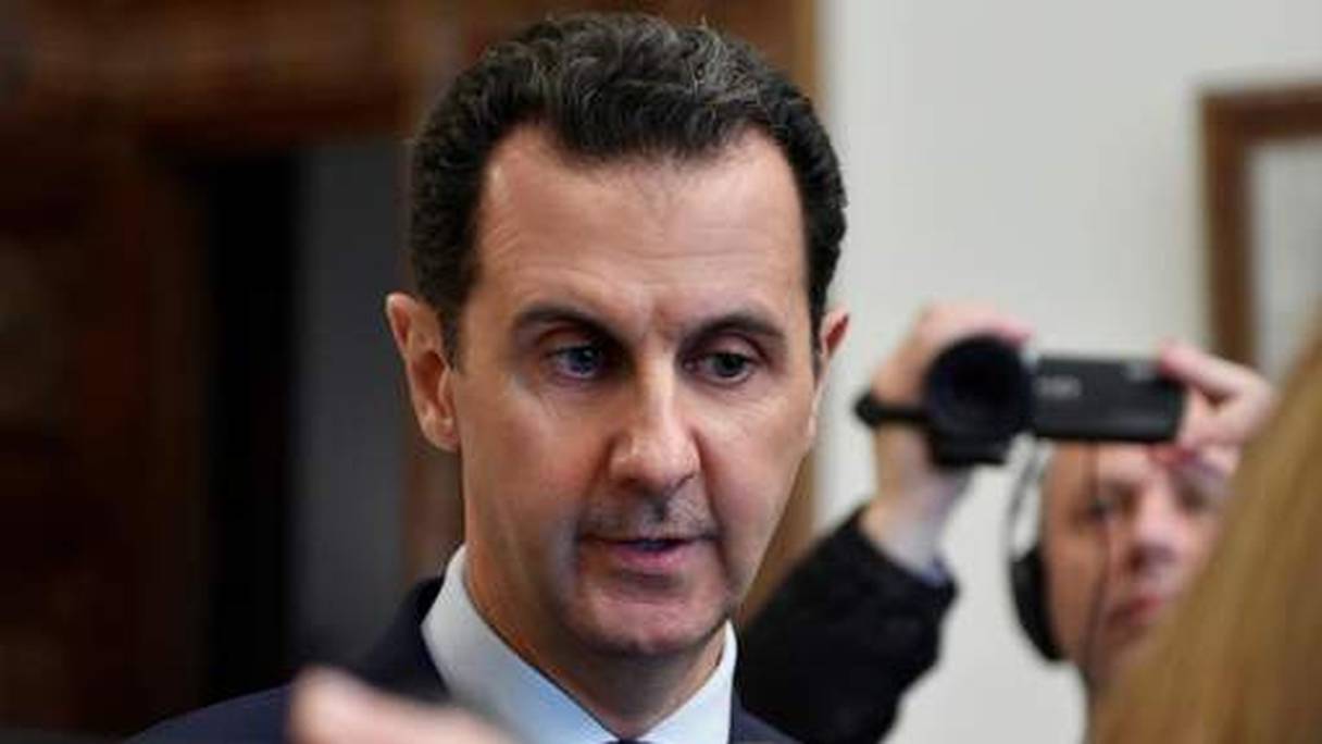 Bachar el-Assad lors de l'interview accordée aux médias français, le 9 janvier 2017. 

