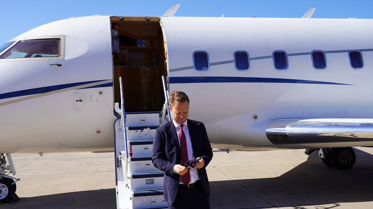 Le ministre danois des Affaires étrangères, Jeppe Kofod, à son arrivée à Rabat, le 28 juin 2021. 
