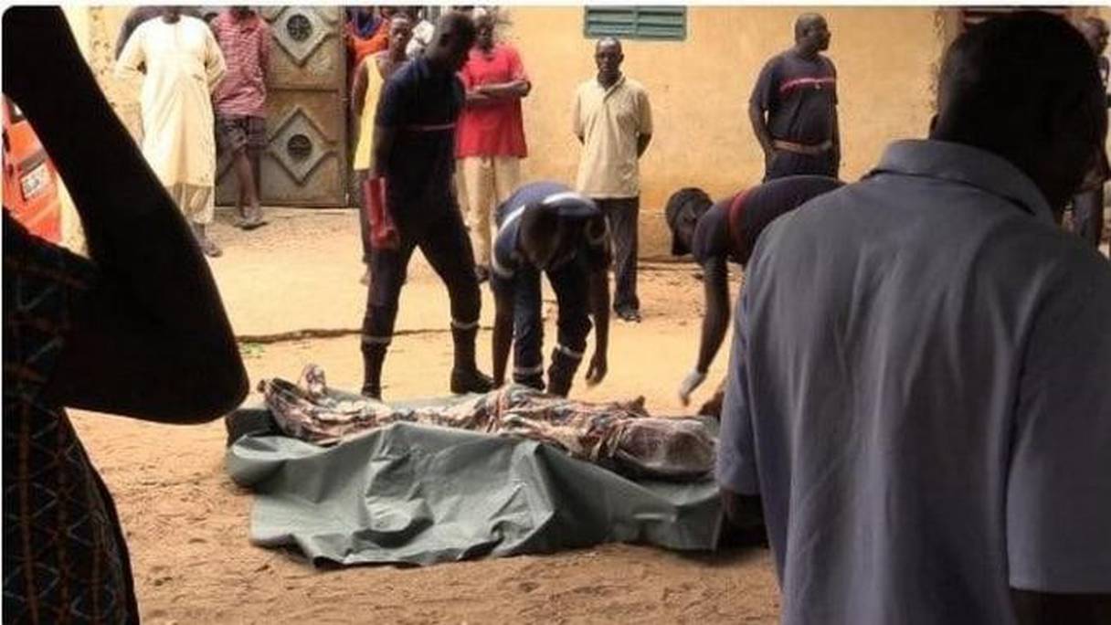 Une scène de meurtre au Sénégal. 
