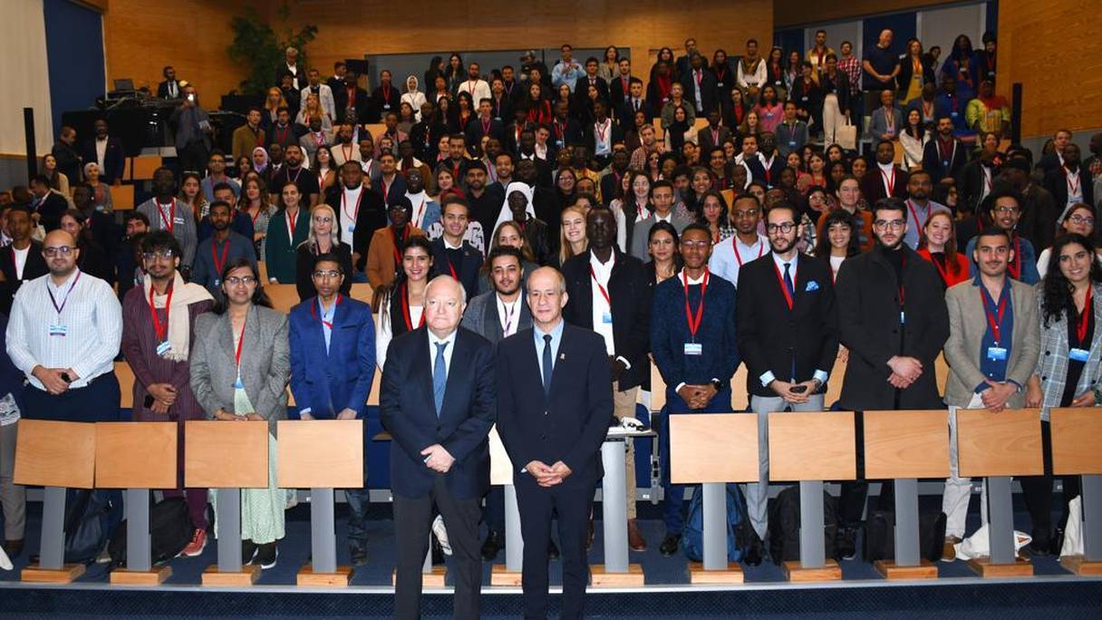 Miguel Ángel Moratinos, Haut représentant des Nations unies pour l'Alliance des civilisations et le président de l'UEMF, lors de l'ouverture de l’événement des jeunes du 9e Forum Mondial de l'Alliance des civilisations, lundi 21 novembre 2022.
