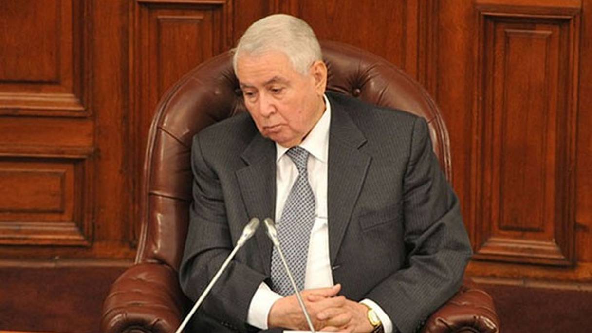 Abdelkader Bensalah, président du Conseil de la Nation d'Algérie.
