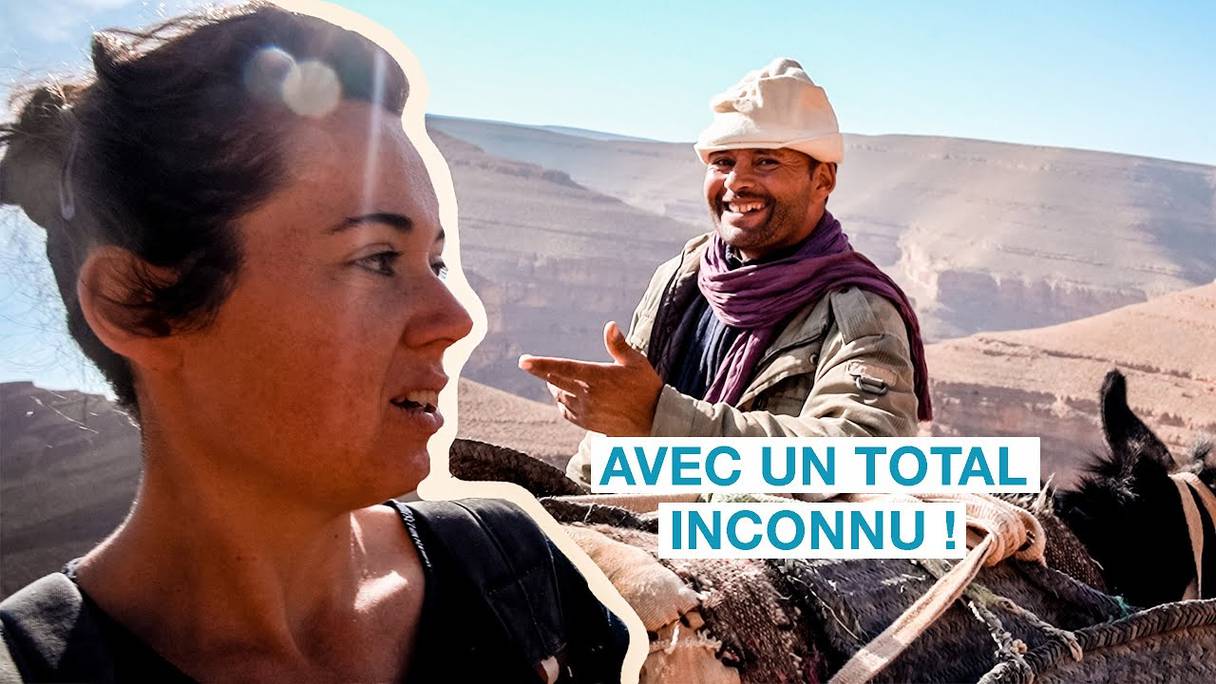 Olivia Köhler, la reporter française, à la rencontre de Mohamed el Mekki, le berger de l'Atlas marocain.
