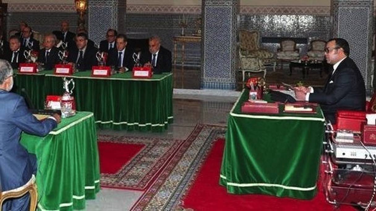 Conseil des ministres présidé par le roi Mohammed VI.
