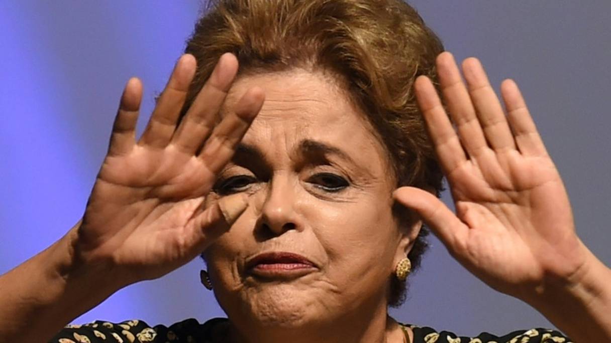 La présidente brésilienne Dilma Rousseff, le 10 mai 2016 à Brasilia.
