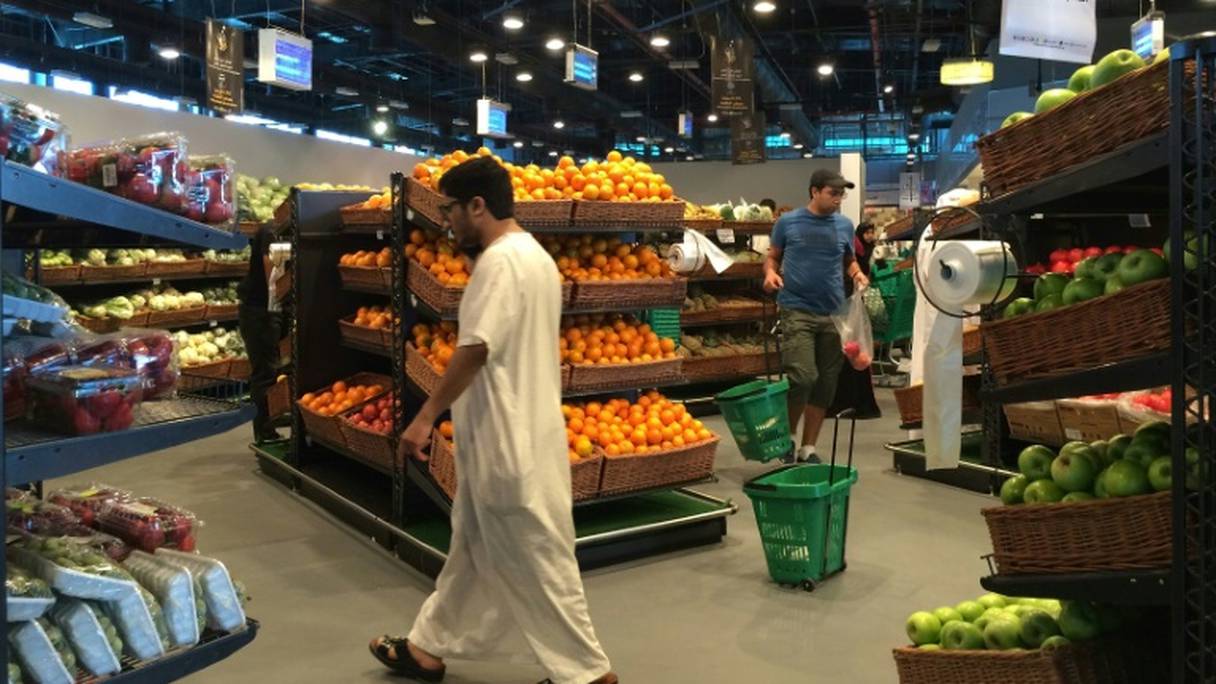Dans un supermarché de Doha, au Qatar, le 10 juin 2017.
