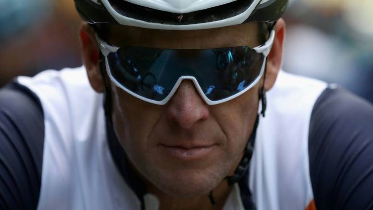La star déchue du cyclisme Lance Armstrong.
