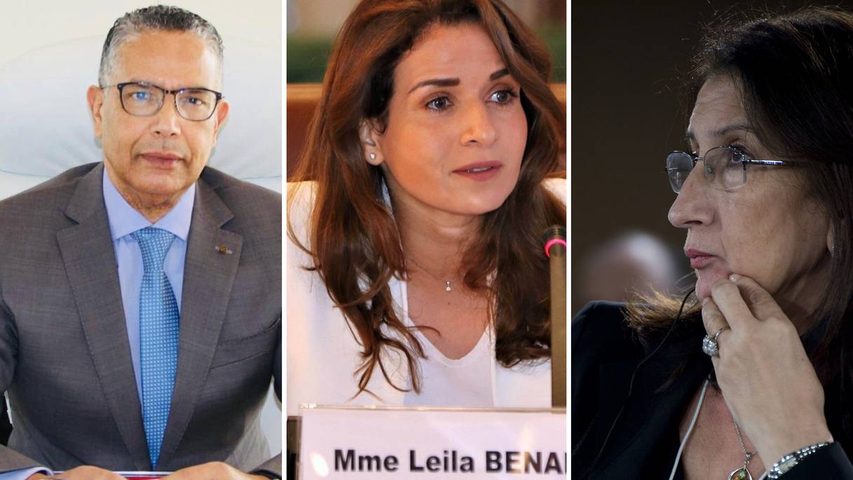 De g à d: Abderrahim El Hafidi, DG de l’ONEE, Leila Benali, ministre de la Transition énergétique et Amina Benkhadra, DG de l’ONHYM.
