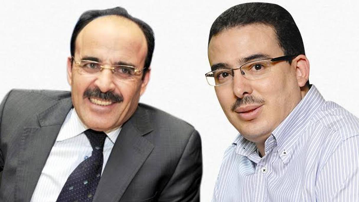Photo-montage : Ilyas El Omari, SG du PAM et Toufiq Bouachrine, directeur de la publication d’Akhbar Al Yaoum
