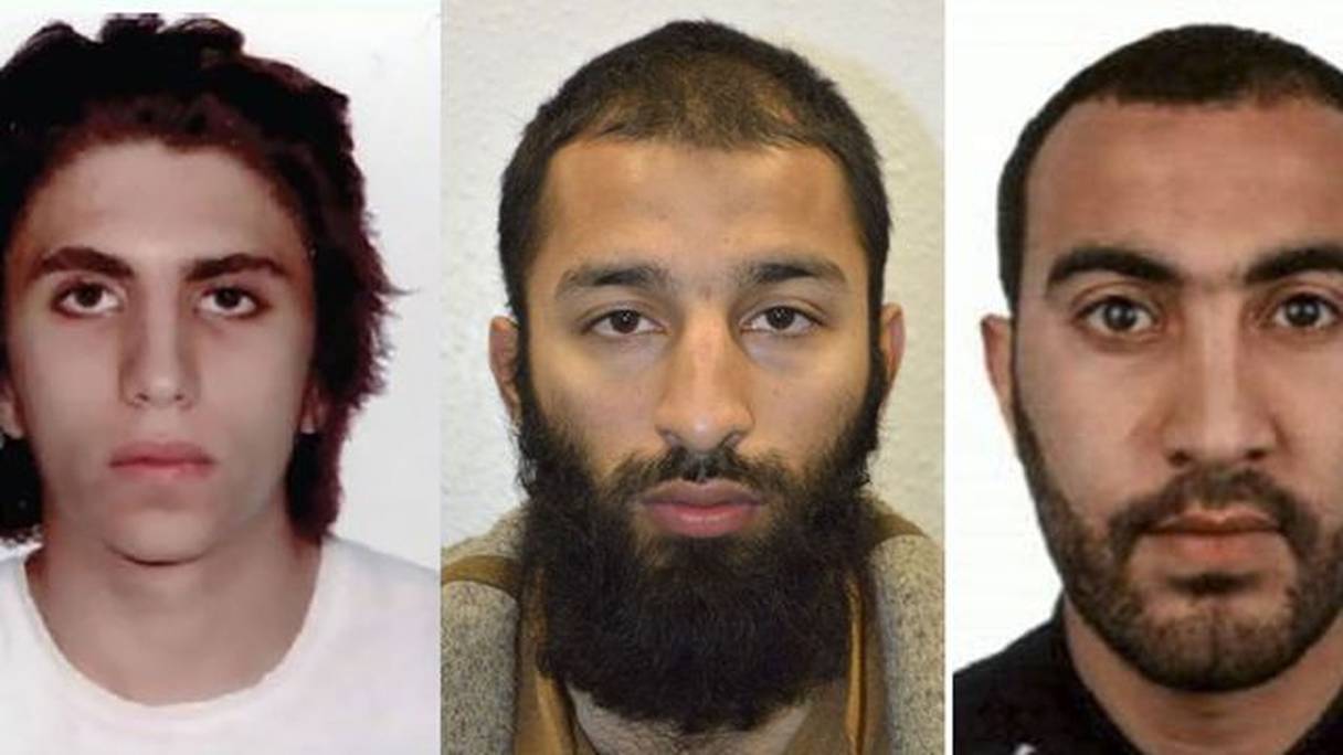Les trois auteurs de l'attentat de Londres.
