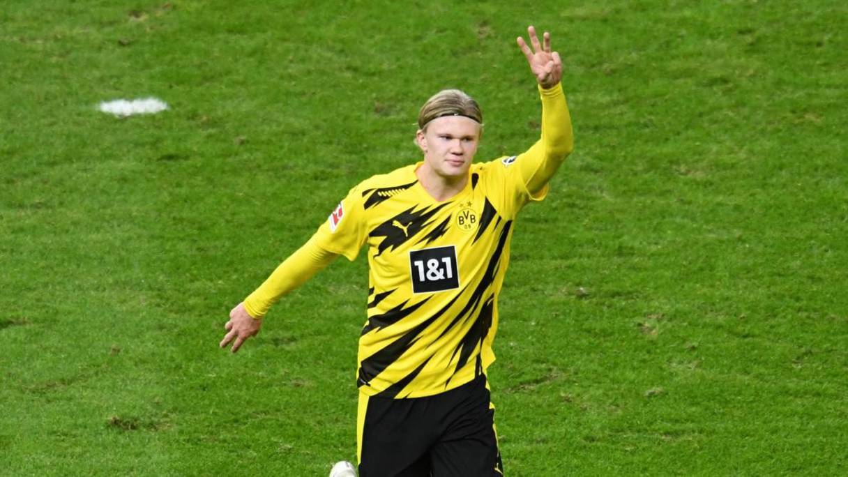 Erling Haaland, attaquant norvégien du Borussia Dortmund.
