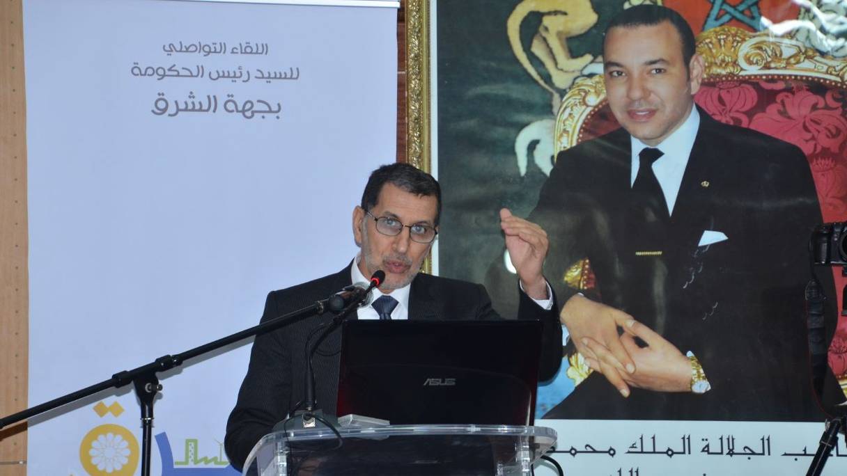 Le chef du gouvernement, Saâd-Eddine El Othmani, samedi 10 février à Oujda.
