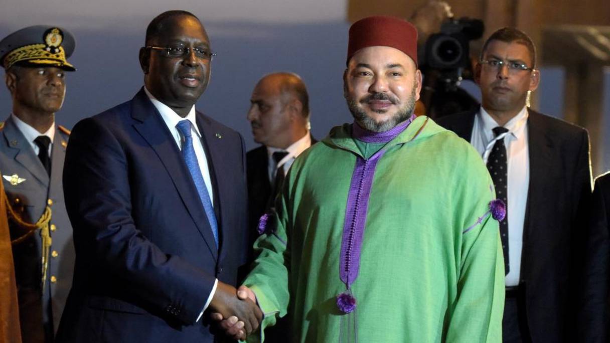 Le roi Mohammed VI et le président sénégalais Macky Sall.
