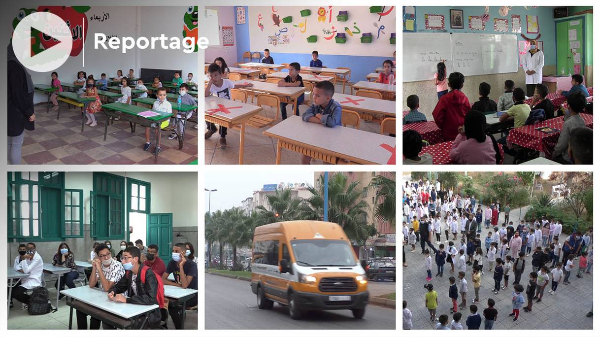 La rentrée scolaire a finalement eu lieu ce vendredi 1er octobre 2021 dans l'ensemble des établissements au Maroc. Reportage dans plusieurs villes.
