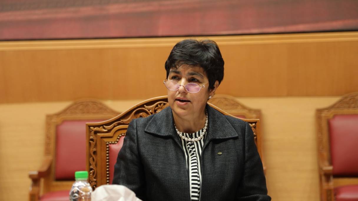 Zineb El Adaoui, présidente de la Cour des comptes. 
