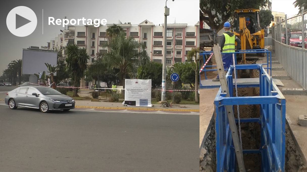 A Casablanca, une fontaine est en cours de construction sur le rond point du 9 avril vers Derb Ghallef.

