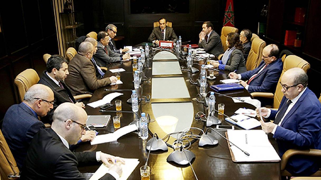 Habib El Malki présidant la commission parlementaire mixte entre les parlements marocain et européen.
