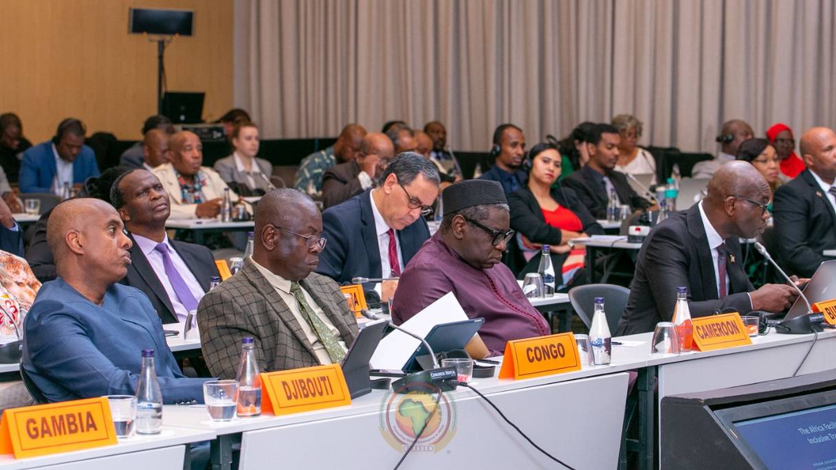 Lors des travaux de la deuxième Retraite annuelle conjointe entre le Conseil de paix et de sécurité et le Mécanisme africain d’évaluation par les pairs (14-15 novembre 2022 à Durban).
