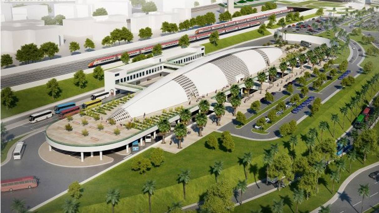 Maquette de la nouvelle gare routière de Rabat.
