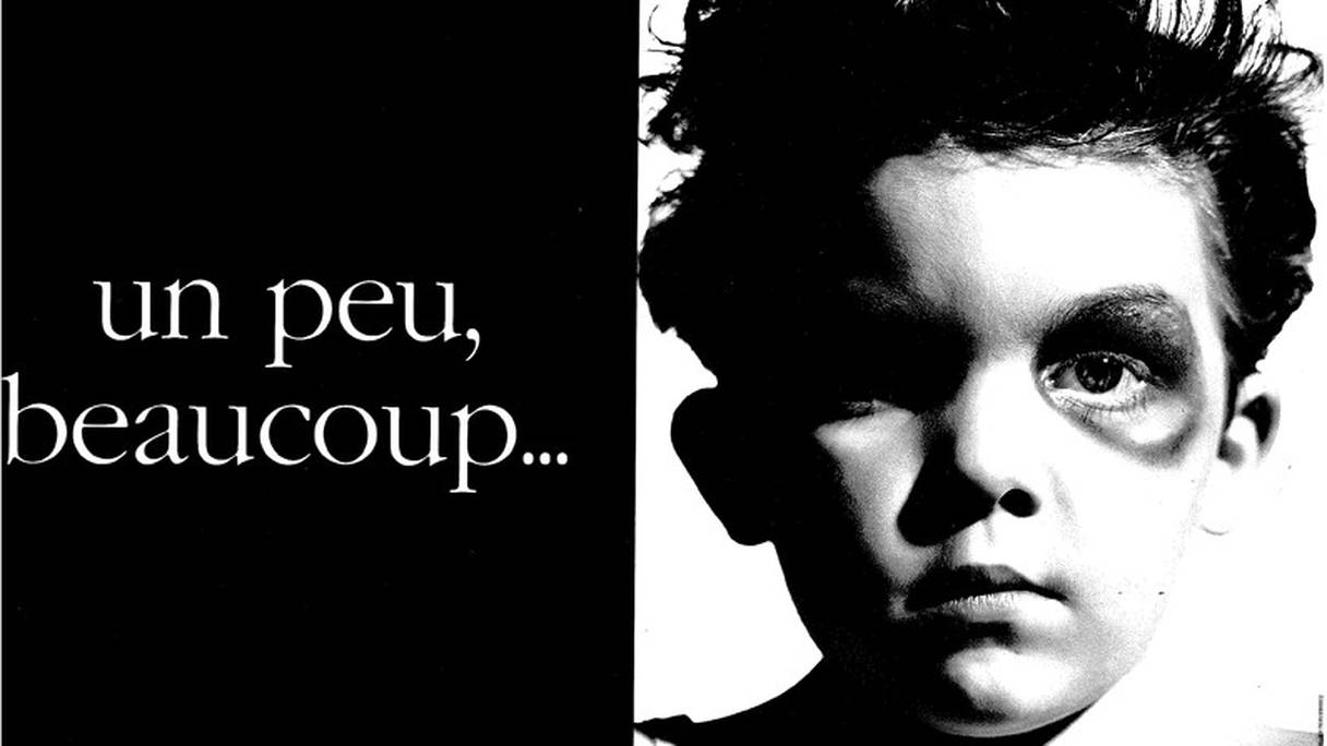 Campagne de sensibilisation en France sur la maltraitance, de la Fondation pour l'Enfance, en 1989. 
