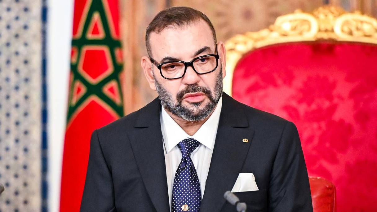 Discours à la Nation du Roi Mohammed VI au palais royal de Fès, à l'occasion du 22e anniversaire de son accession au Trône, le 31 juillet 2021.
