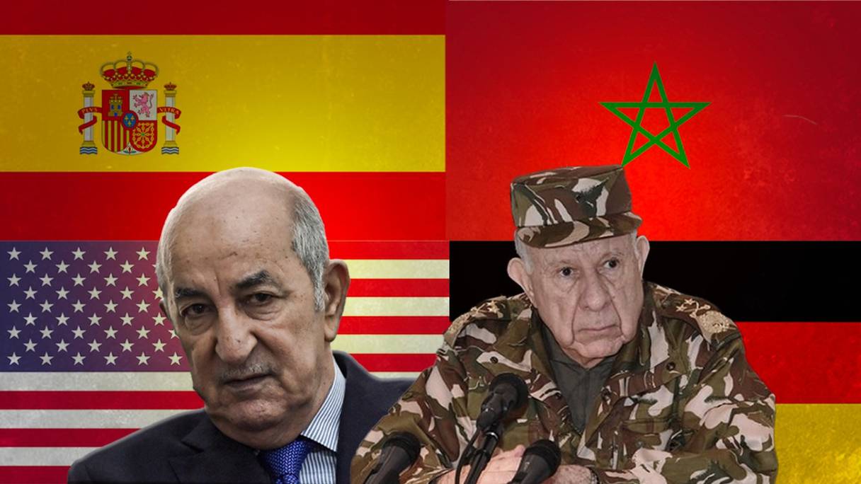 Le président algérien Abdelmadjid Tebboune et Saïd Chengriha, chef d'état-major de l'armée algérienne.
