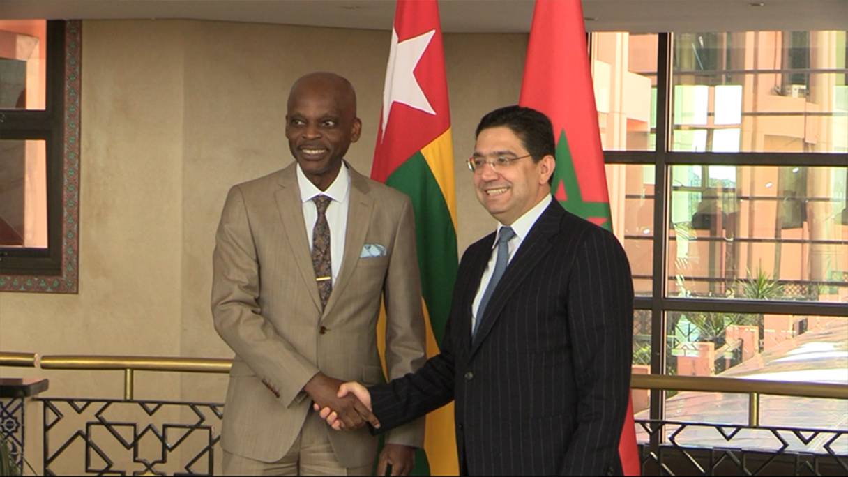 Le ministre des Affaires étrangères, Nasser Bourita, et son homologue togolais, Robert Dussey.
