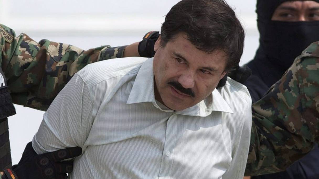 Joaquim "El Chapo" Guzman lors de son arrestation à Mazatlàn, en février 2014. 
