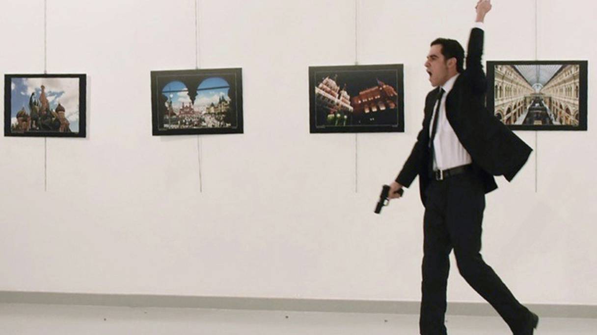 Le policier Mevlut Mert Altintas, qui a tué l'ambassadeur de Russie, le 19 décembre 2016 à Ankara.

