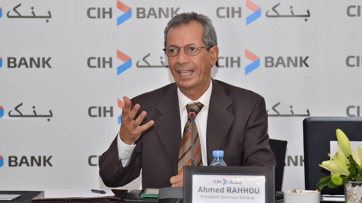 Ahmed Rahhou, PDG du CIH lors de la présentation des résultats annuels de 2015.
