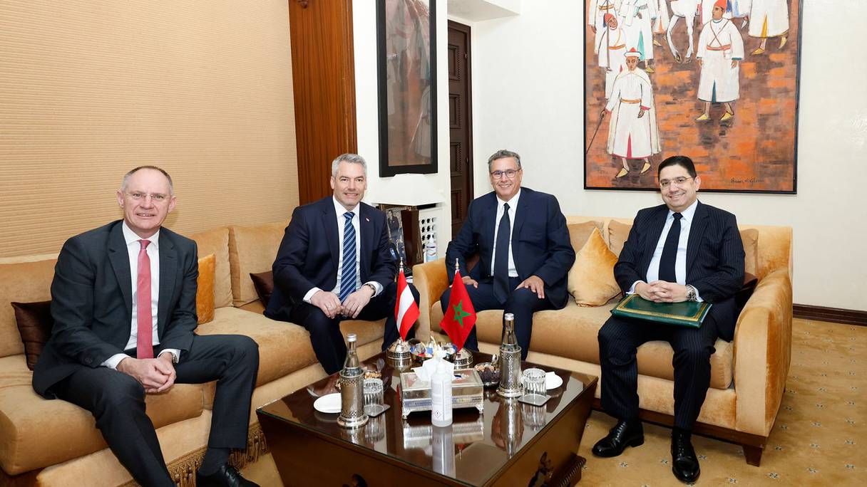 Aziz Akhannouch reçoit Karl Nehammer, le chancelier fédéral de la République d’Autriche