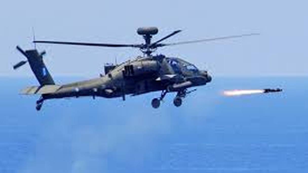 Hélicoptère d'attaque AH64 Apache. 
