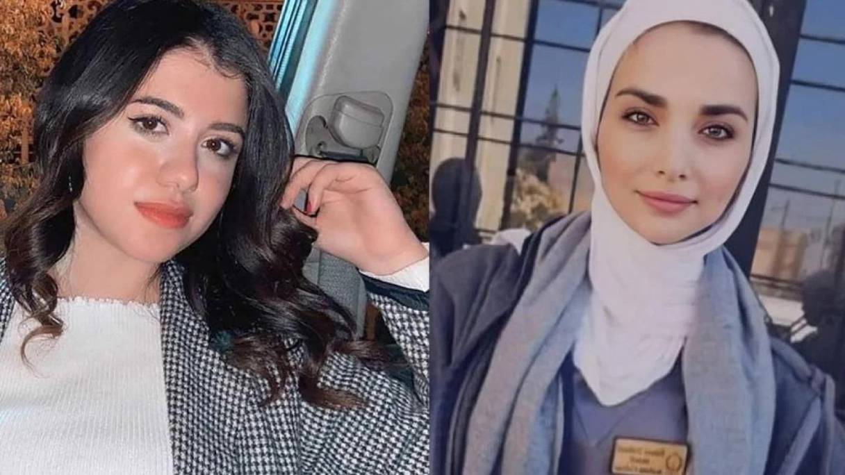Naiyera Ashraf (G) et Iman Ershid (D) ont été tuées sur leurs campus universitaires respectifs en Egypte et en Jordanie à quelques jours d'intervalle (Capture d'écran/Twitter)
