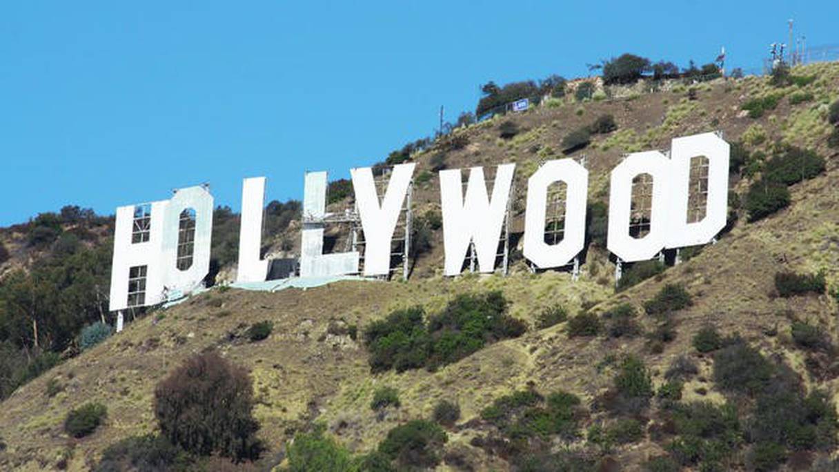 Colline d'Hollywood, en Californie. 
