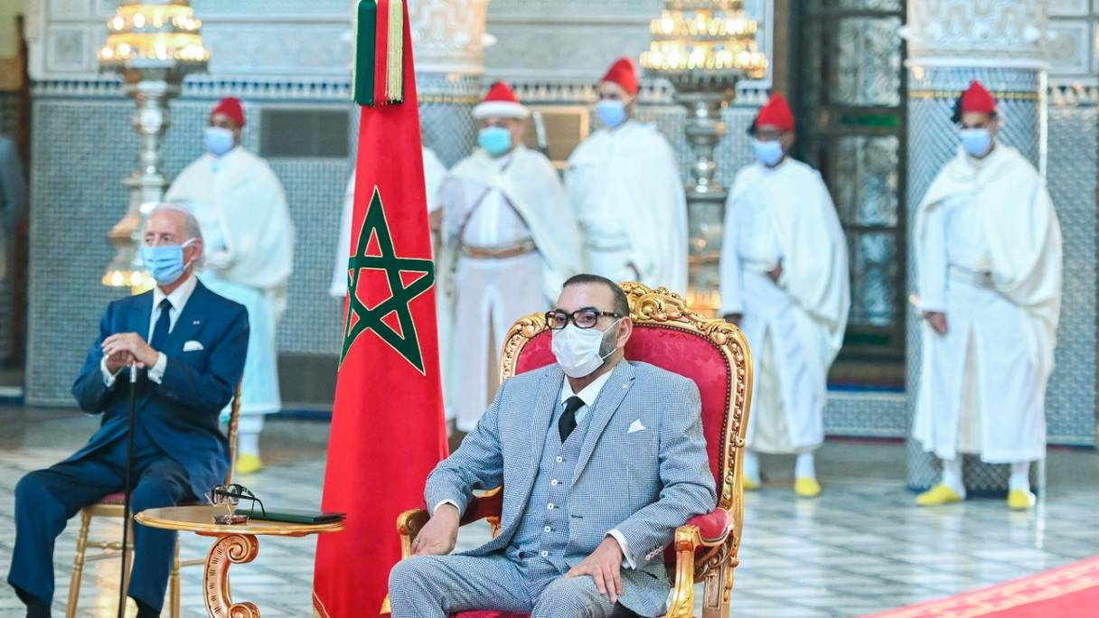 Le roi Mohammed VI, lundi 5 juillet 2021, au Palais Royal de Fès.
