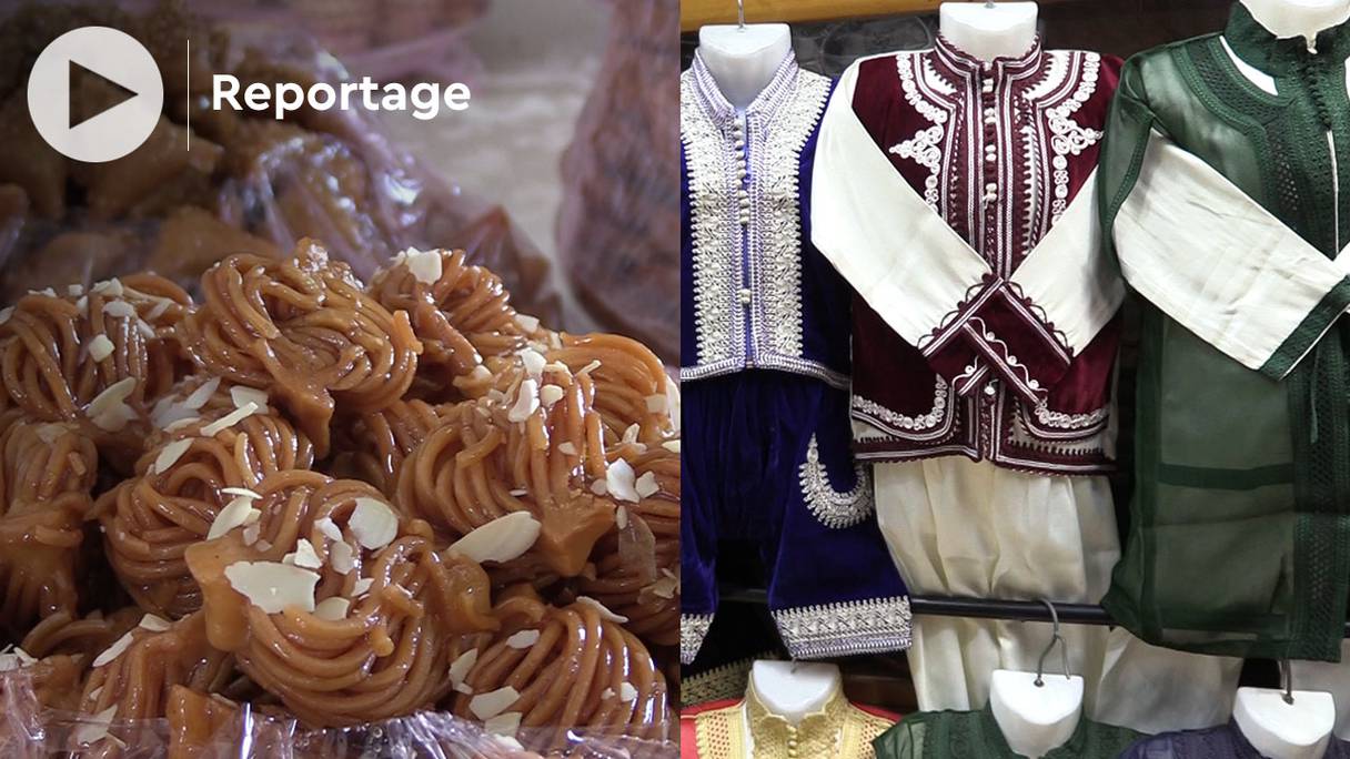 Gâteaux, vêtements traditionnels, produits alimentaires de grande consommation... En cette veille de Ramadan 1443, l'engouement pour les achats était palpable à Salé. 
