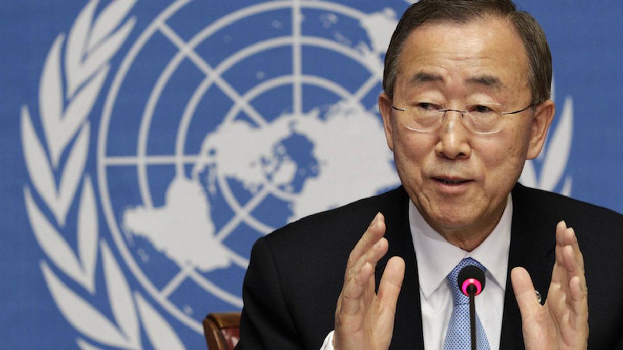Le secrétaire général de l'ONU, Ban Ki-moon.
