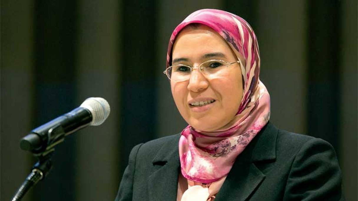 Nezha El Ouafi, ministre déléguée, chargée des Marocains résidant à l’étranger. 
