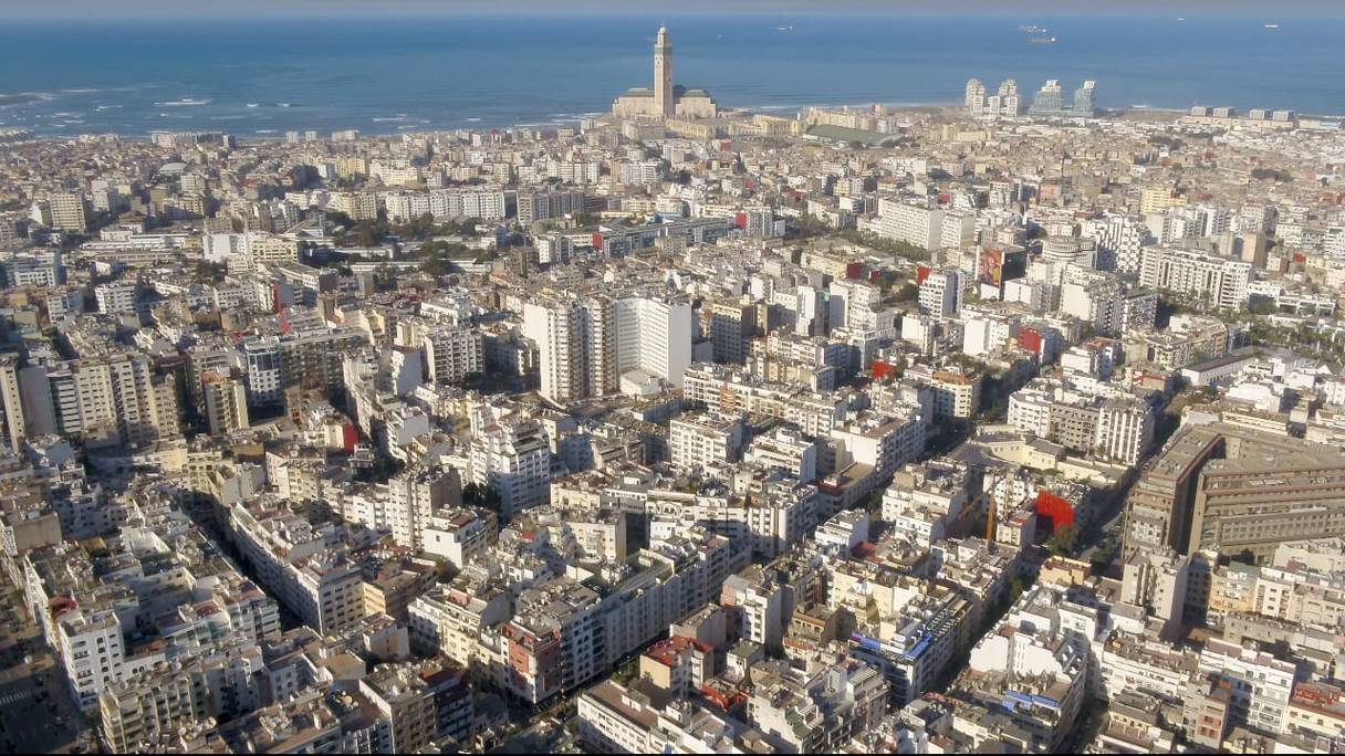 Casablanca, vue aérienne. 
