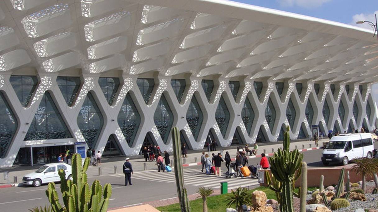 L'aéroport de Marrakech.

