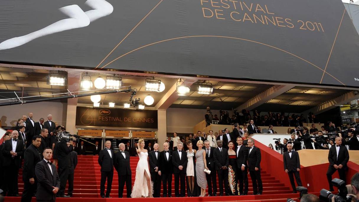 Montée des marches, lors de l'édition 2011 du festival de Cannes. 
