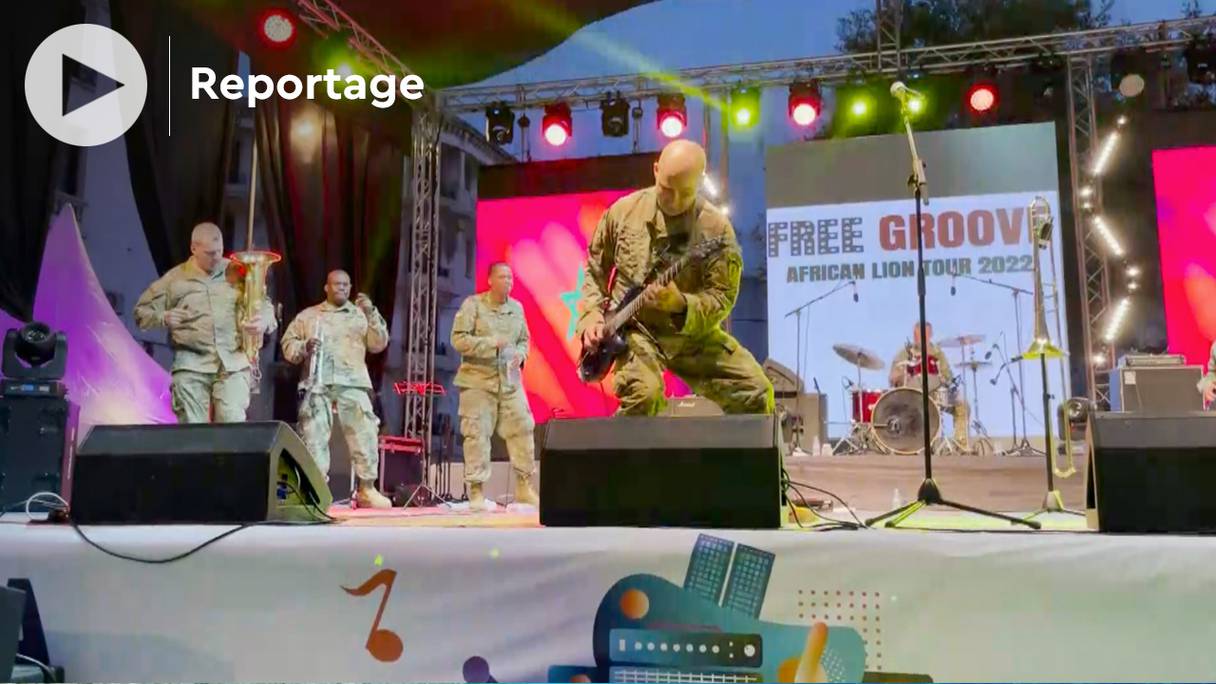 Lors du concert de Free Groove, groupe de jazz de l’armée américaine en Europe et en Afrique, hier, vendredi 17 juin, à Casablanca.
