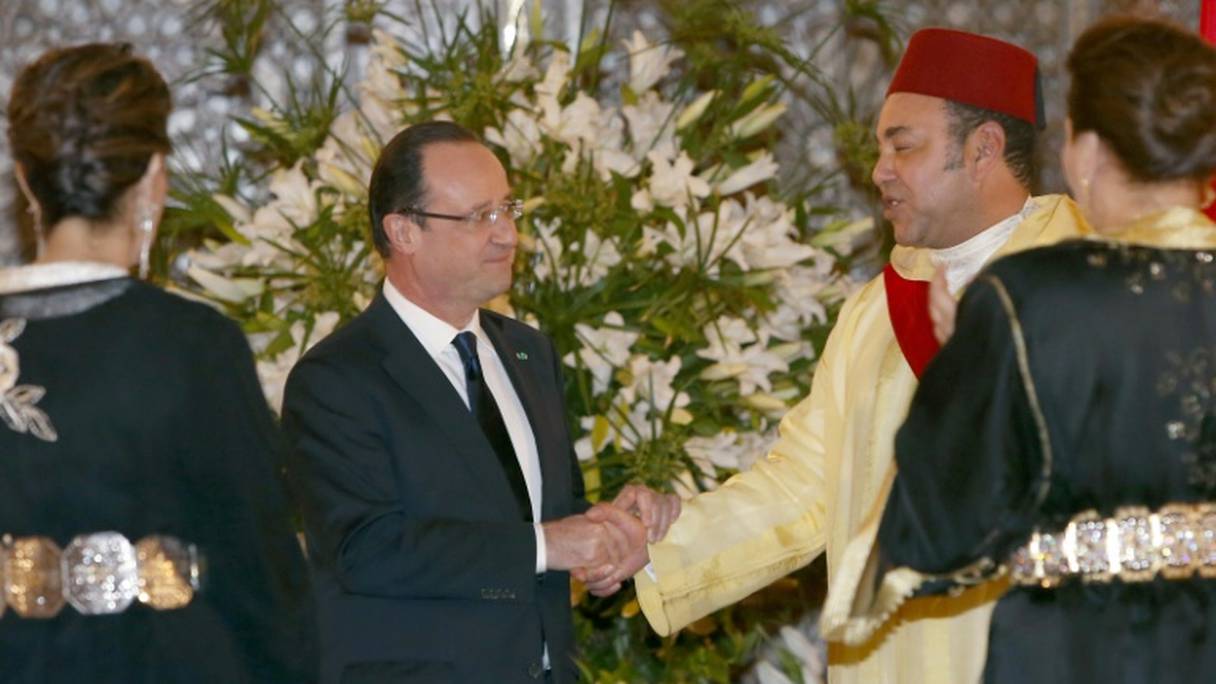Une réception royale avait été offerte en l'honneur du président Hollande, lors de sa visite au Maroc le 3 avril 2013.
