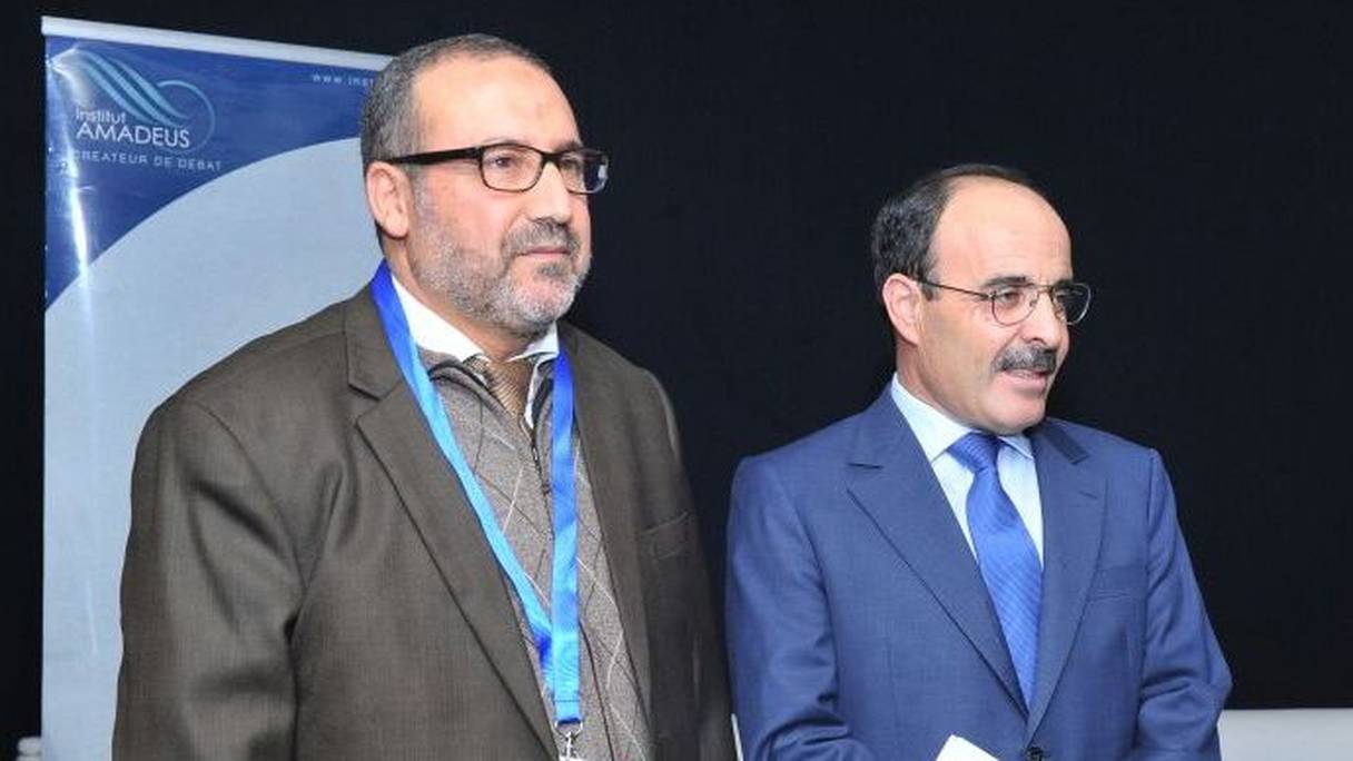 Mohamed Bachir Abdellaoui, maire PJD de Tanger, et Ilyas El Omari, SG du PAM et président du Conseil régional de Tanger-Tétouan-Al Hoceima.

