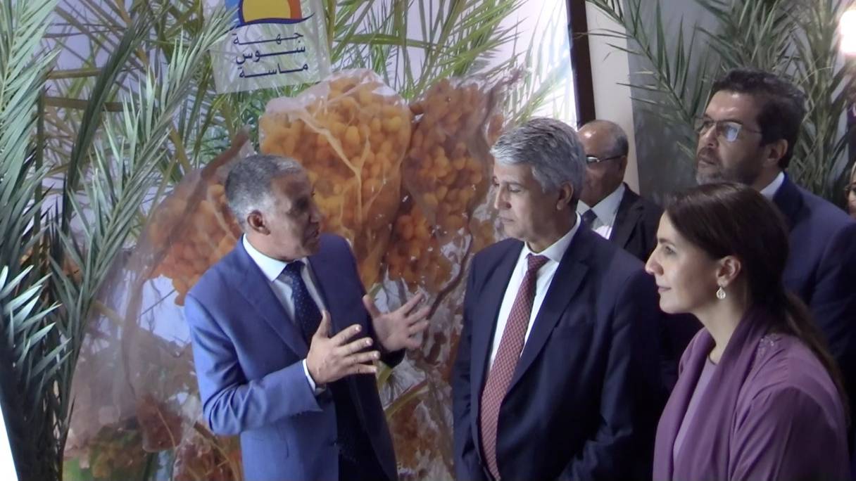 Mohammed Sadiki, ministre de l’Agriculture, à la cérémonie d’inauguration de la onzième édition du Salon international des dattes au Maroc, SIDATTES 2022, jeudi 27 octobre 2022 à Erfoud. 
