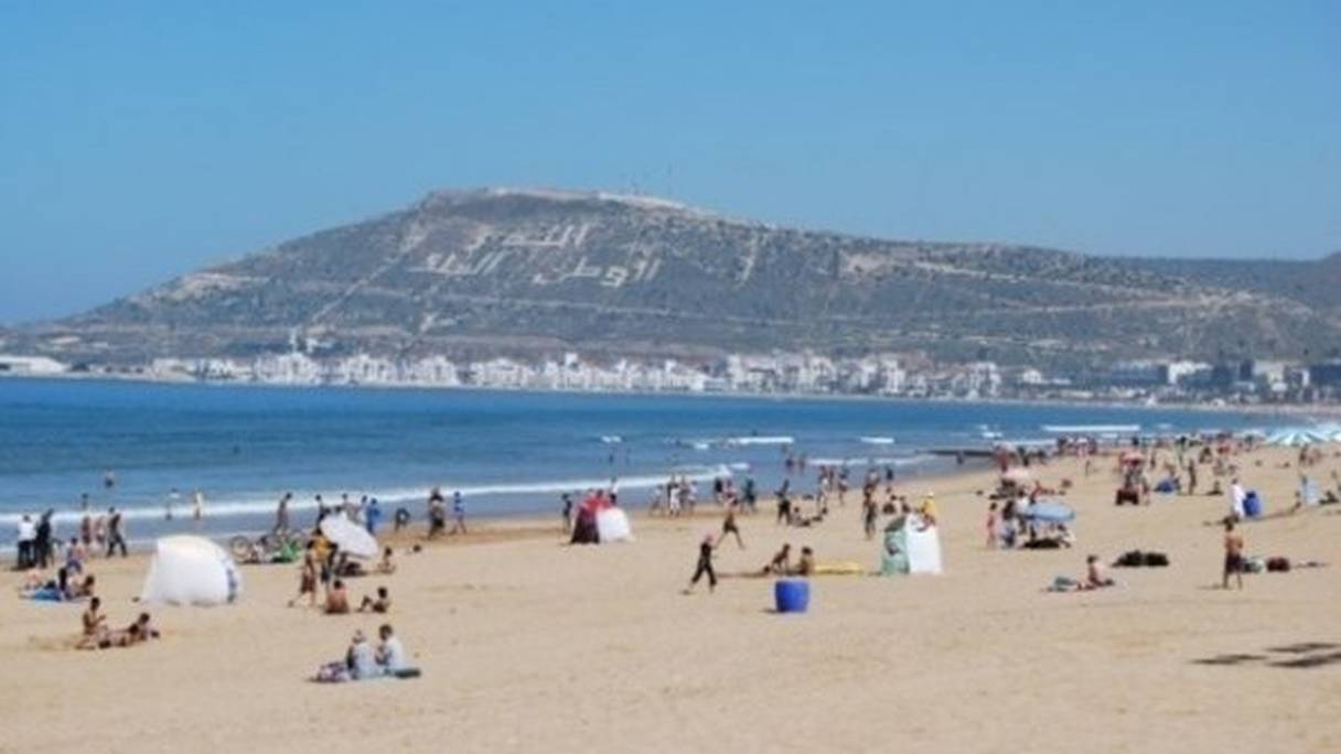 Une plage d'Agadir.
