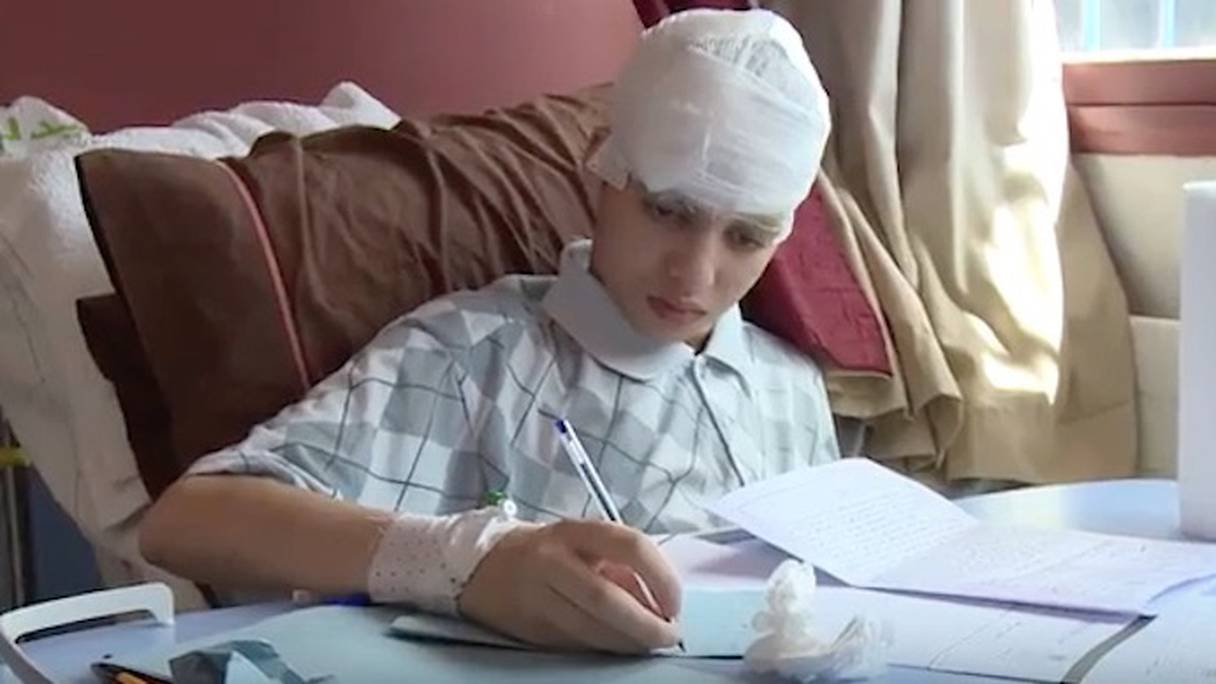 L’élève Mehdi Barih souffrant d'une maladie neurologique.
