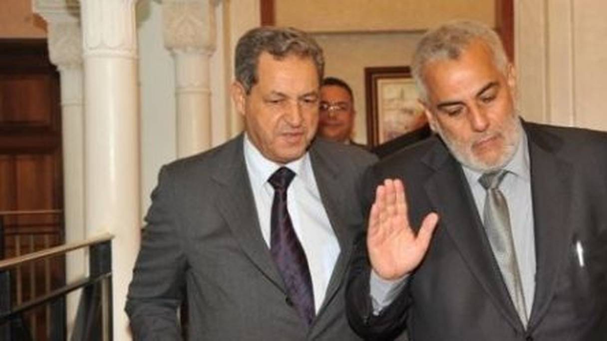 Mohand Laenser et Abdelilah Benkirane, chef de gouvernement désigné.

